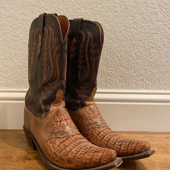 Womens Lucchese caiman boots - Picture 2 of 6